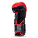 Rękawice MMA PREMIUM - "Warrior Red" - LRękawice MMA Warrior Red ze skóry naturalnej COMBAT Krav Maga | DBX BUSHIDO L