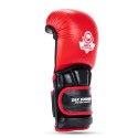 Rękawice MMA PREMIUM - "Warrior Red" - LRękawice MMA Warrior Red ze skóry naturalnej COMBAT Krav Maga | DBX BUSHIDO L