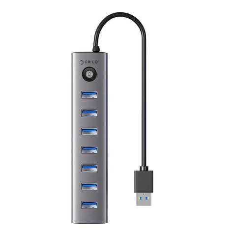 Adapter Hub Orico CL7U USB-C do 7x USB 3.0 (szary)