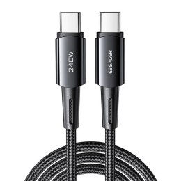 Kabel USB-C do USB-C, Essager, EXCTT3-CGA0G-P, 240W, 2m (czarny)