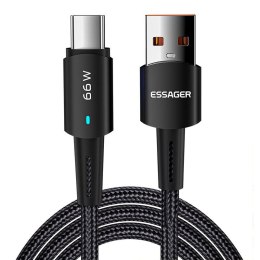 Kabel USB do USB-C, Essager, EXCT-CGA01, 66 W, 2m (czarny)