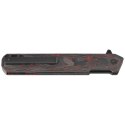 Nóż składany Tekto F2 Bravo Black/Red Forged Ember Carbon, Black HW/Clip, Black D2