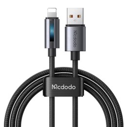 Kabel Mcdodo CA-5660 USB-A do Lightning z pulsującym światłem 1,2m (czarny)