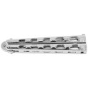 Nóż motylkowy Third Decor Habitat Balisong Silver Stainless Steel, Satin 420 (K2919B)