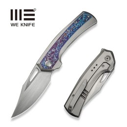 Nóż składany WE Knife Nefaris LE No 147/260 Gray/Flamed Titanium, Hand Rubbed Satin CPM 20CV (WE22040FA-1)