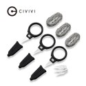 Noże na szyję 3 szt. Civivi Quick Snip Black ABS/Rubber, 6Cr13