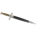 Sztylet templariuszy Decor Habitat Templar Dagger, Black/Gold ABS, Satin (S0298)