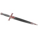 Sztylet templariuszy Decor Habitat Templar Dagger Burgundy/Black/Silver Steel, Satin (S3319)