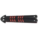 Nóż motylkowy Third Decor Habitat Balisong Black/Red Stainless Steel, Black 420 (16070R)