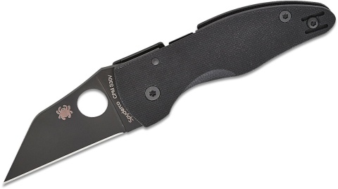 Nóż składany Spyderco MicroJimbo Black G10, Black DLC Plain CPM S30V by Michael Janich (C264GPBK)