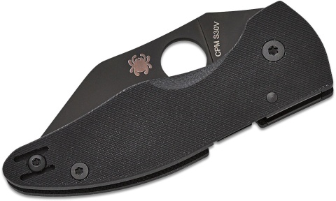 Nóż składany Spyderco MicroJimbo Black G10, Black DLC Plain CPM S30V by Michael Janich (C264GPBK)