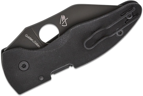 Nóż składany Spyderco MicroJimbo Black G10, Black DLC Plain CPM S30V by Michael Janich (C264GPBK)