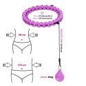 ZESTAW HULA HOP HHW12 VIOLET Z WYPUSTKAMI I OBCIĄŻNIKIEM HMS + PAS BR163 BLACK PLUS SIZE