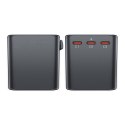 Multifunkcyjna ładowarka sieciowa podróżna Acefast Z1, 2xUSB-A, 3xUSB-C, GaN, 67W, US/EU/UK/AU (czarna)