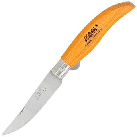 Nóż składany MAM Iberica z blokadą, Orange Beech Wood, Steel HD