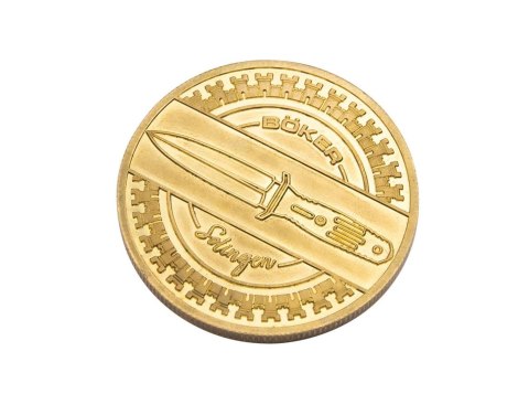 Böker Manufaktur Solingen Coin Brass 4,3 cm, Kolekcjonerska Moneta