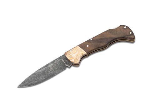 Nóż składany Boker Folding Hunter Mokume 17,6 cm, Orzech, 440C