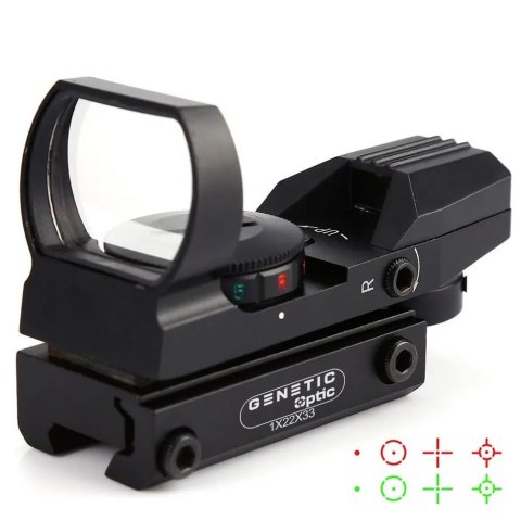 Kolimator Genetic Optic 1x22x33 Red Dot reflex, siatka 20mm