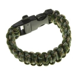 Bransoletka paracord gwizdek green camo 2