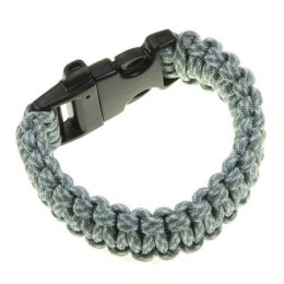 Bransoletka paracord gwizdek silver camo