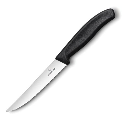 Victorinox nóż uniwersalny 12cm ząbkowany czarny.