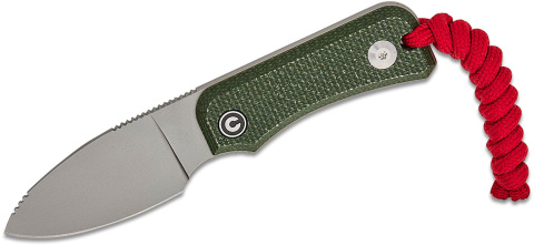 Nóż na szyję CIVIVI Baby Banter Fixed Blade 2.39" Nitro-V, zielona Micarta