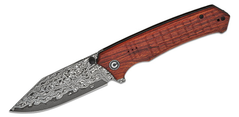 Nóż CIVIVI Tacticorix Liner Lock 3.7" Damascus, rękojeść z drewna Guibourtia