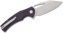 CIVIVI BullTusk Purple Canvas Micarta, 14C28N, 3.48" Clip Point