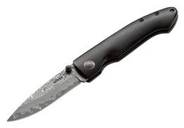 Boker Plus Damascus Gent II - Nóż składany, damast, drewno hebanowe