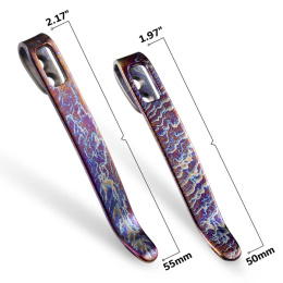 Klips Civivi 2 szt. Flamed Blue/Purple Titanium 50mm/55mm (T002A)