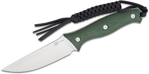 Nóż Civivi Stormridge Green Canvas Micarta, Satin Nitro-V (C23041-3)