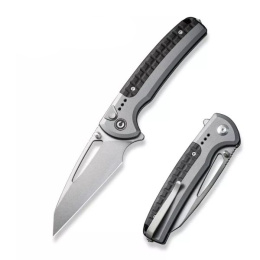 Nóż składany Civivi Sentinel Strike Gray Aluminium / Black FRN, Stonewashed K110 (C22025B-2)