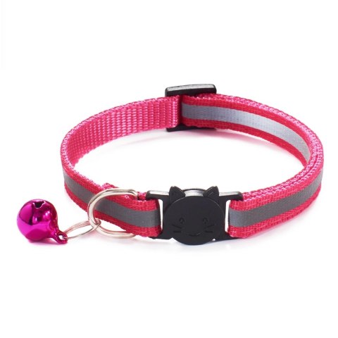 NUXIE® OBROŻA DLA PSA KOTA ODBLASKOWA Z DZWONECZKIEM BEZPIECZNE ZAPIĘCIE