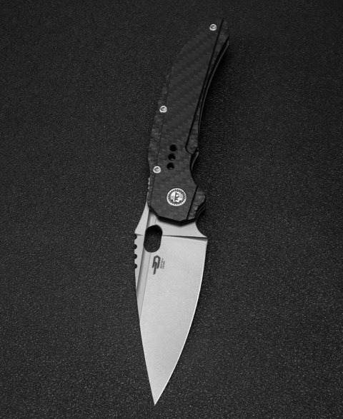 Nóż składany Bestech Exploit Grey Titanium/Carbon Fiber, Stonewashed CPM S35VN by Todd Knife and Tool (BT2005F)