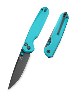 Nóż składany Bestechman Velix Light Blue G10, Grey PVD 14C28N by Ostap Hel (BMK07D)