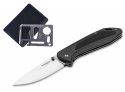 Nóż składany Magnum Advance Checkering Black 20 cm, stal 440C, aluminium