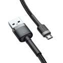 Kabel USB do Micro USB Baseus Cafule 2.4A 1m (szaro-czarny)