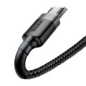 Kabel USB do Micro USB Baseus Cafule 2.4A 1m (szaro-czarny)