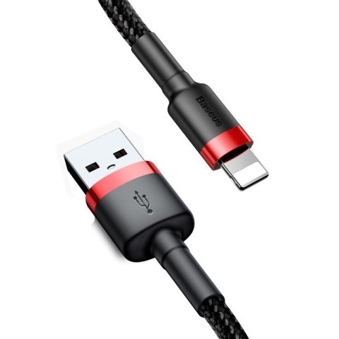 Kabel BASEUS Cafule USB-A-Lightning 2m (czarno-czerwony)