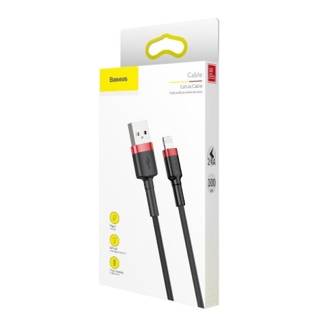 Kabel BASEUS Cafule USB-A-Lightning 2m (czarno-czerwony)