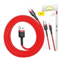 Kabel Lightning USB Baseus Cafule 2,4A 0.5m (czerwony)