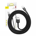 Kabel Lightning USB Baseus Cafule 2,4A 0.5m (szaro-czarny)