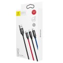 Kabel USB Baseus 3w1 USB-C / Lightning / Micro 3,5A 0,3m (czarny)