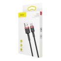 Kabel USB do USB-C Baseus Cafule 2A 3m (czerwono-czarny)