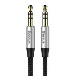 Kabel audio mini jack 3,5mm AUX Baseus Yiven 1m (czarno-srebrny)