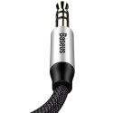 Kabel audio mini jack 3,5mm AUX Baseus Yiven 1m (czarno-srebrny)