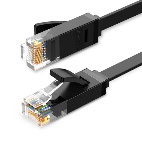 Płaski kabel sieciowy UGREEN NW102 Ethernet RJ45, Cat.6, UTP, 3m (czarny)