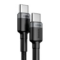 Kabel USB-C do USB-C Baseus Cafule, QC 3.0, PD 2.0, 100W, 5A, 2m (szaro-czarny)