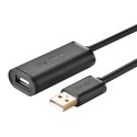 Kabel przedłużający USB 2.0 UGREEN US121, aktywny, 10m (czarny)