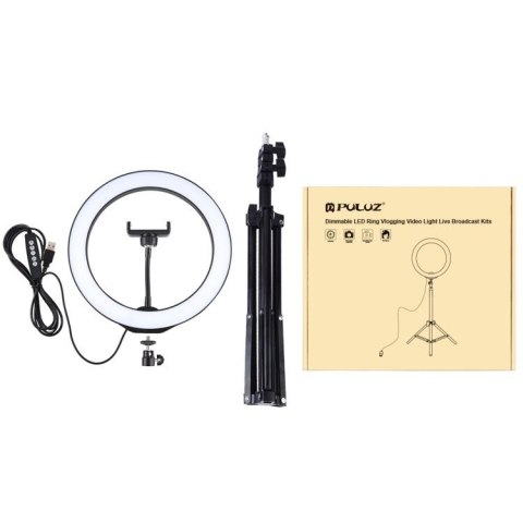 Statyw Puluz 1.1 m z oświetleniem RGBW LED 26cm vlog / stream / smartfon PKT3044